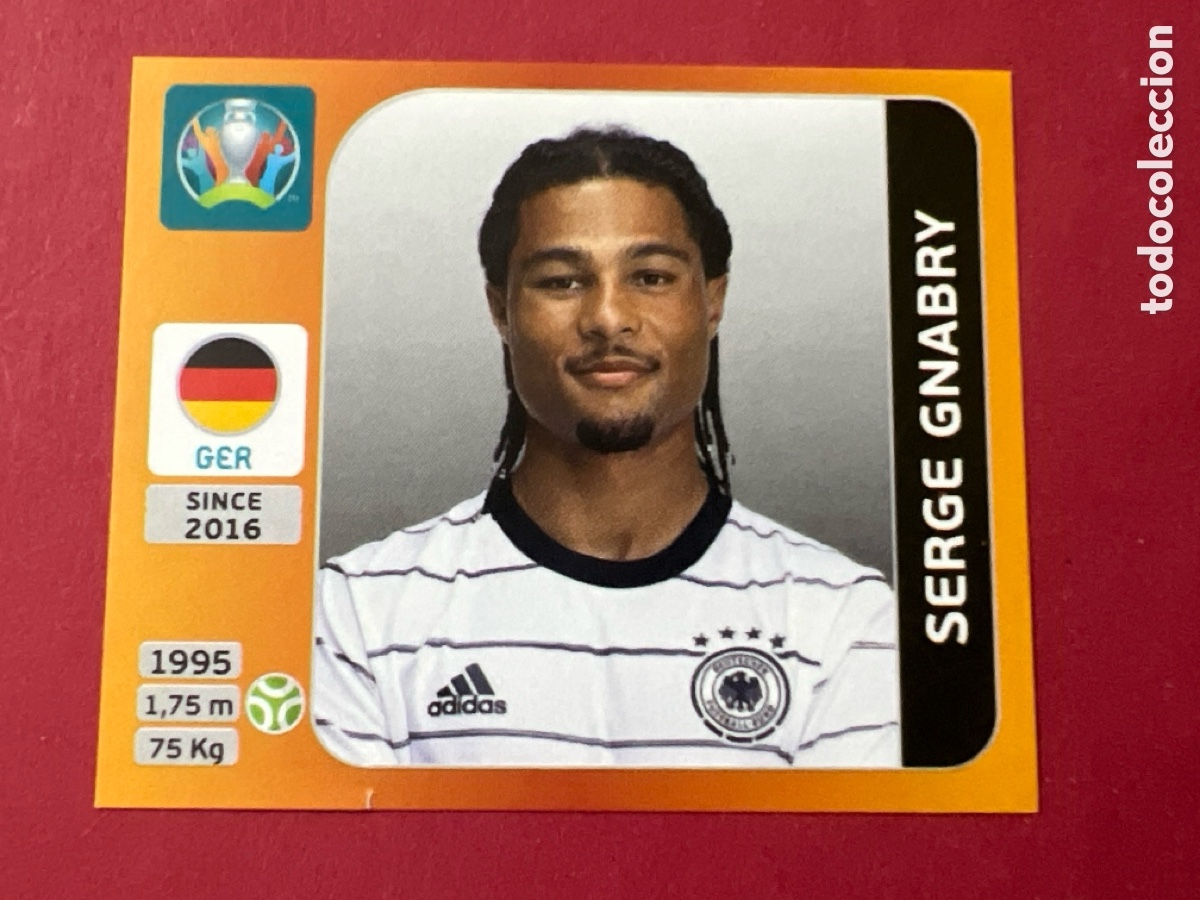Cromos de F&uacute;tbol: E1601. Serge Gnabry n&deg;621 Tournament Edition Uefa Euro 2020 Alemania