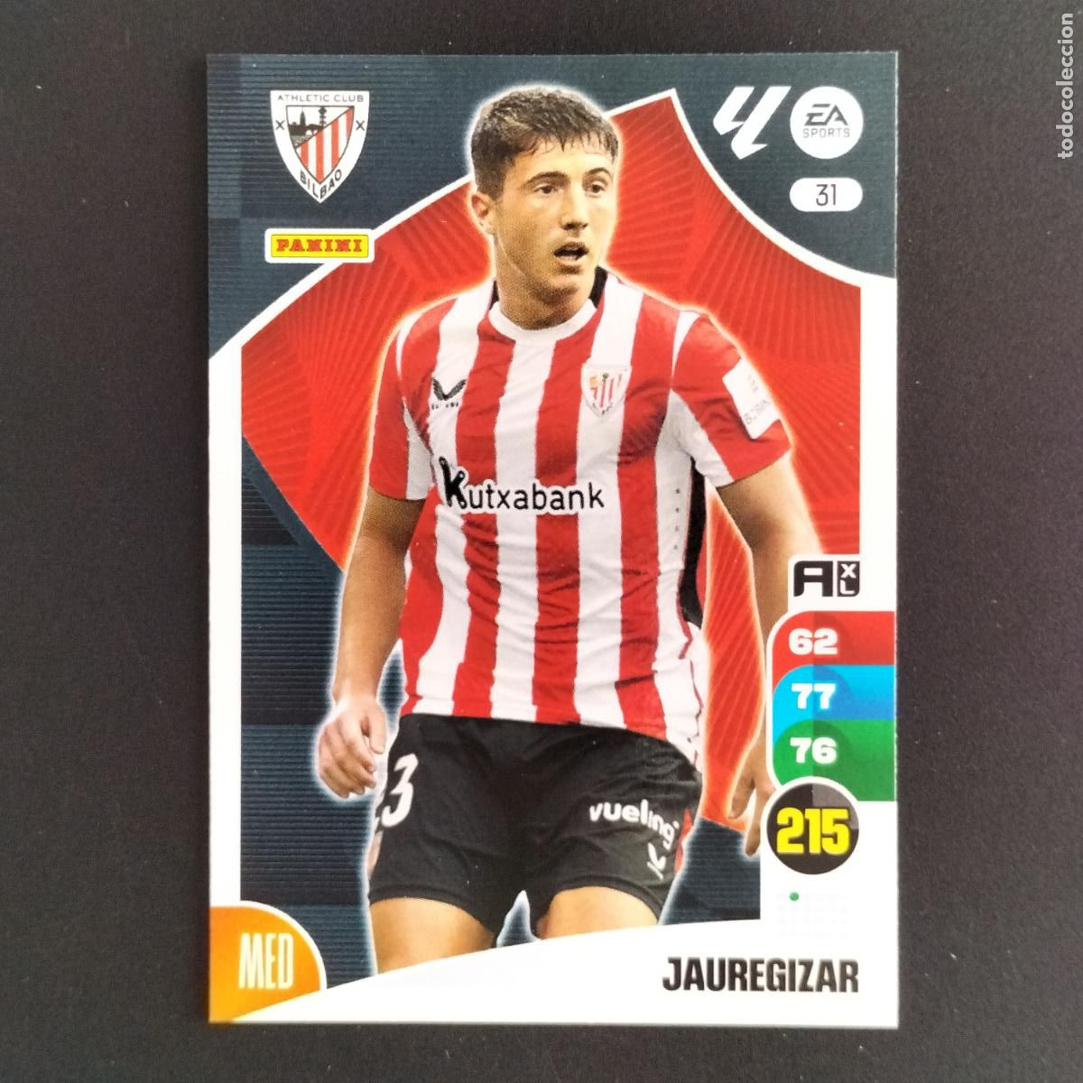 Cromos de F&uacute;tbol: 31 JAUREGIZAR ATHLETIC BILBAO VALENCIA CROMOS XL LALIGA CARD 2024 2025 24 25 PANINI