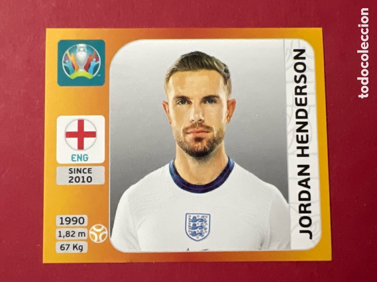Cromos de F&uacute;tbol: E1602. 414 JORDAN HENDERSON INGLATERRA ENGLAND CROMO ADHESIVO UEFA EURO 2020 TOURNAMENT EDITION
