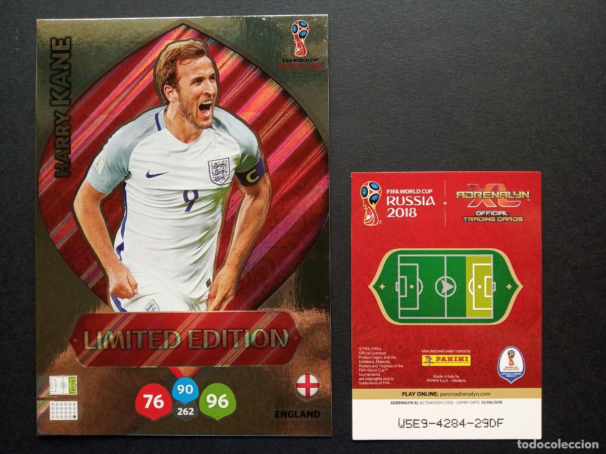 Cromos de F&uacute;tbol: LIMITED EDITION XXL HARRY KANE ROOKIE INGLATERRA BAYER ⚽ PANINI&reg; ADRENALYN FIFA WORLD CUP RUSIA 2018
