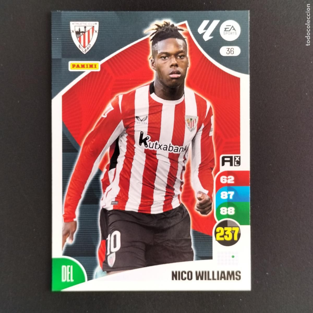 Cromos de F&uacute;tbol: 36 NICO WILLIAMS ATHLETIC BILBAO VALENCIA CROMOS XL LALIGA CARD 2024 2025 24 25 PANINI