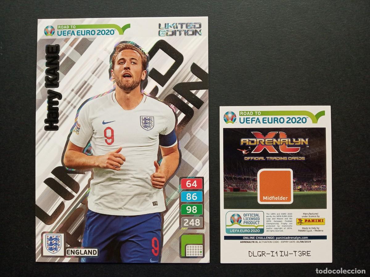 Cartes &agrave; collectionner de Football: LIMITED EDITION XXL HARRY KANE INGLATERRA BAYER MUNICH ⚽ PANINI &reg; ADRENALYN ROAD TO UEFA EURO 2020