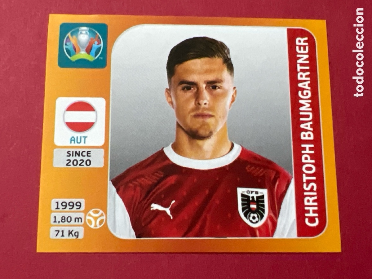 Cromos de F&uacute;tbol: E1656. UEFA Euro 2020 246 Christoph Baumgartner
