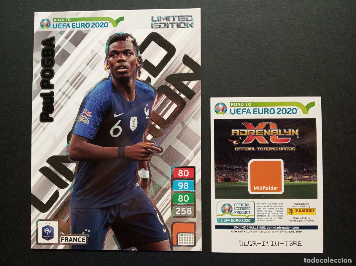 Cartes &agrave; collectionner de Football: LIMITED EDITION XXL POGBA FRANCIA JUVENTUS ⚽ PANINI &reg; ADRENALYN ROAD TO UEFA EURO 2020 20 NUEVO