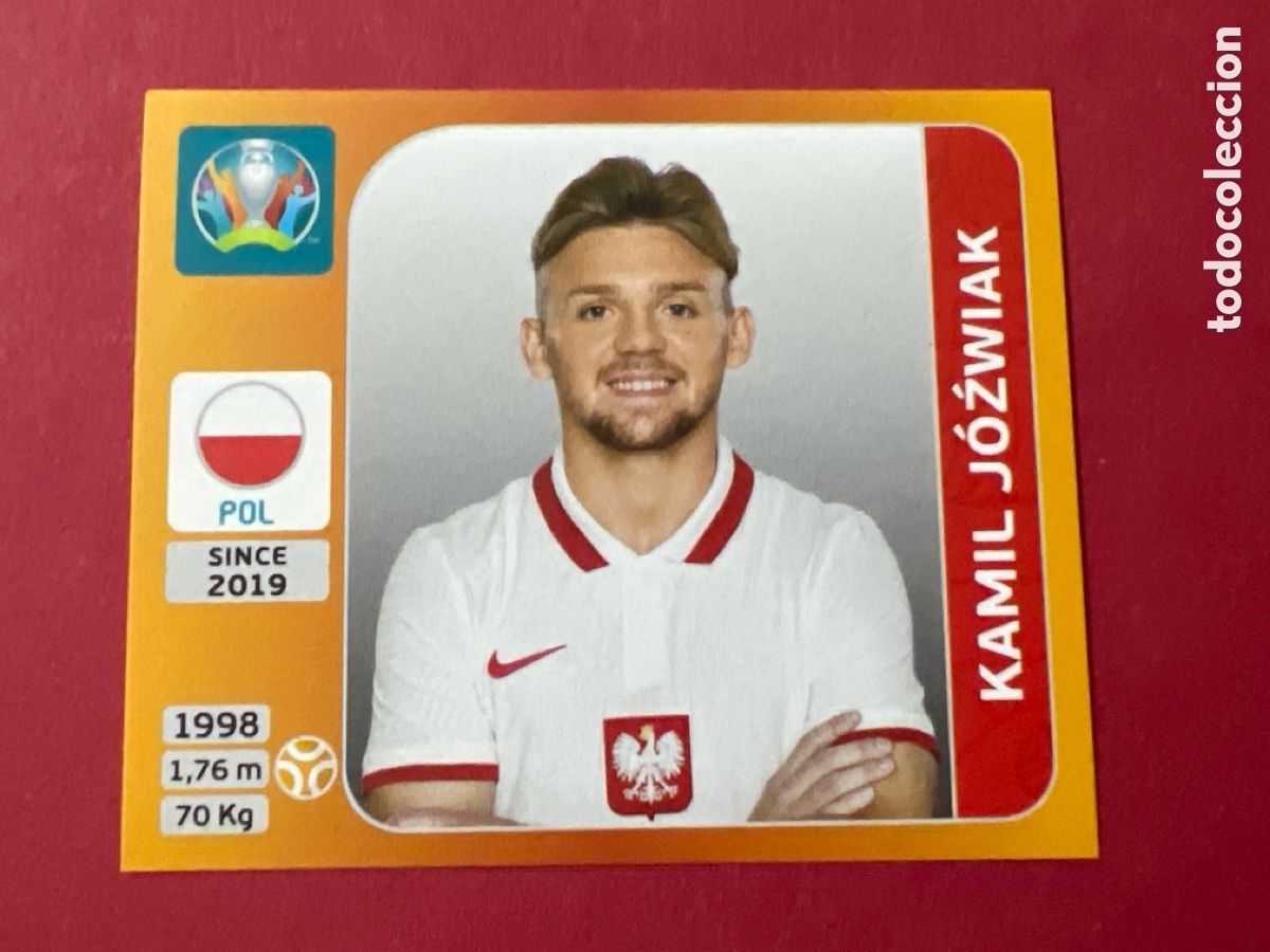 Cromos de F&uacute;tbol: E1712. 471 PANINI EURO 2021 KAMIL J&Oacute;ŹWIAK - POLONIA -- 20 21 2020 CROMO NUNCA PEGADO