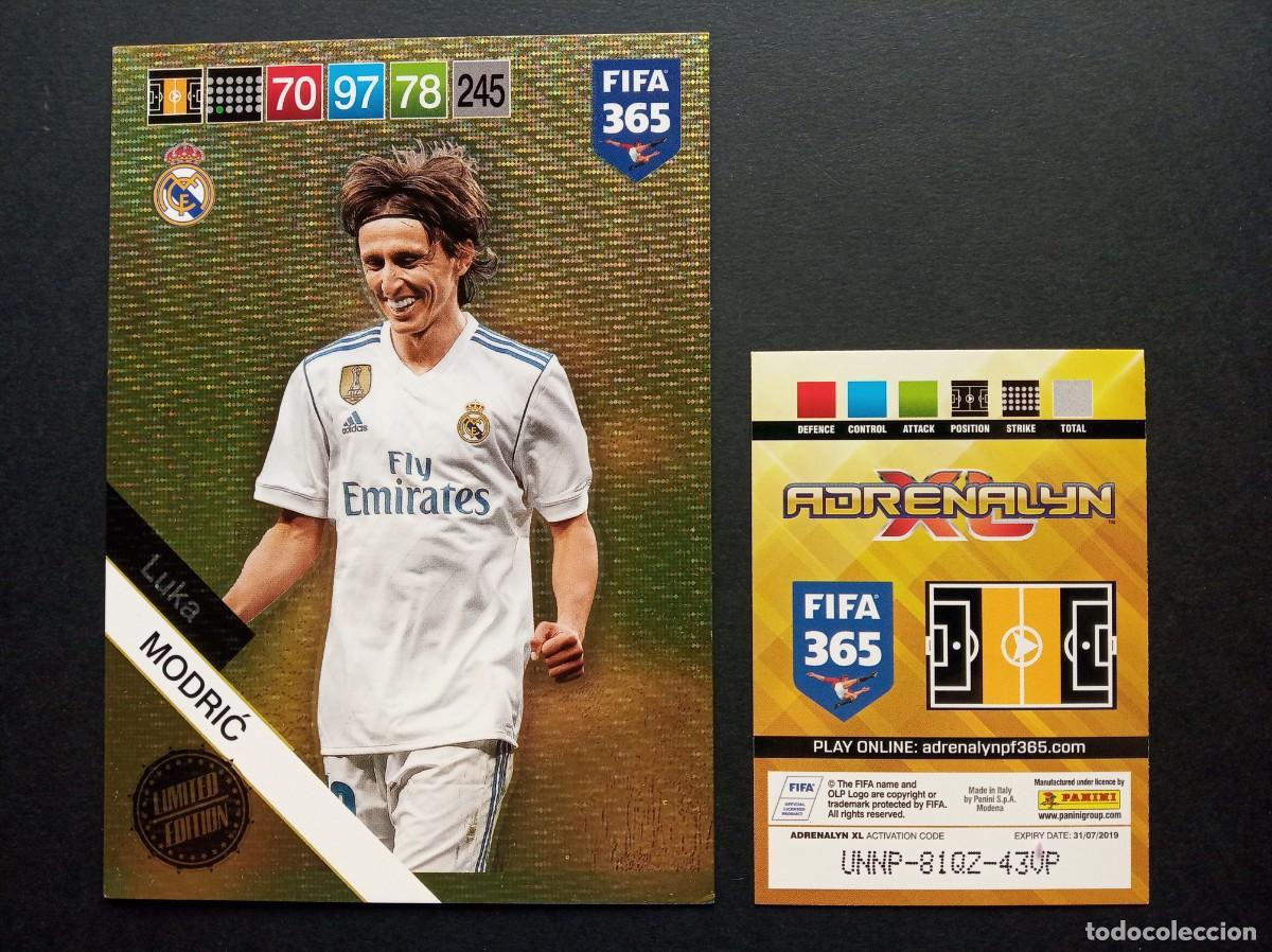 Cromos de F&uacute;tbol: LIMITED EDITION XXL MODRIC REAL MADRID CROACIA ⚽ PANINI &reg; ADRENALYN FIFA 365 2018 2019 18 19