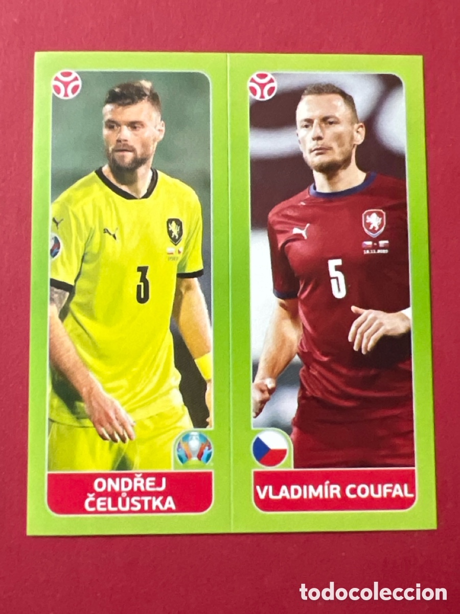 Fu&szlig;ball-Sticker: C1730b. UEFA EURO 2020 N&ordm; 375A 375B 375 A 375 B ONDREJ CELUSTKA / VLADIMIR REPUBLICA CHECA EUROCOPA