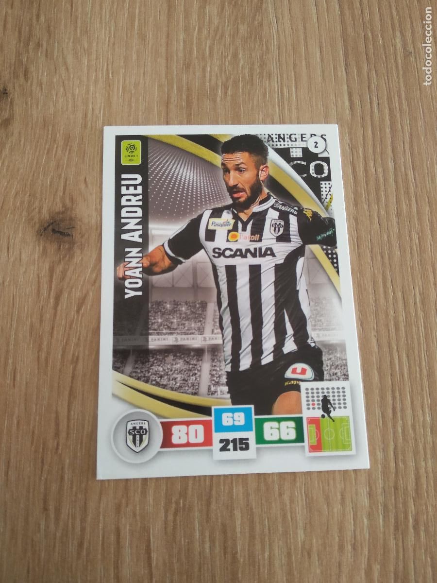 Fu&szlig;ball-Sticker: 2 YOANN ANDREU ANGERS CROMO FUTBOL PANINI LIGA FRANCIA 2016-2017 FOOT LIGUE 1 ADRENALYN 16-17