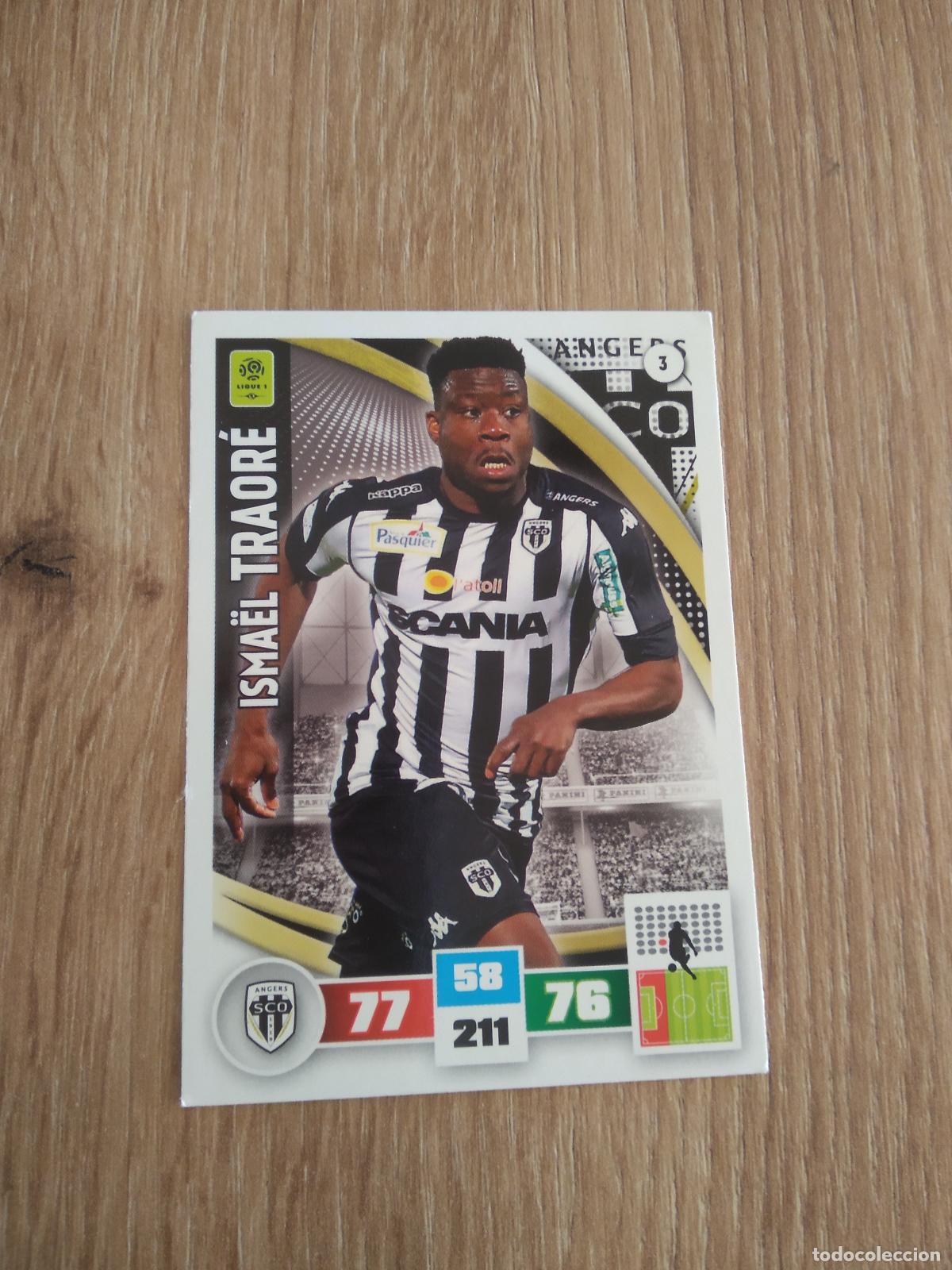 Fu&szlig;ball-Sticker: 3 ISMAEL TRAORE ANGERS CROMO FUTBOL PANINI LIGA FRANCIA 2016-2017 FOOT LIGUE 1 ADRENALYN 16-17