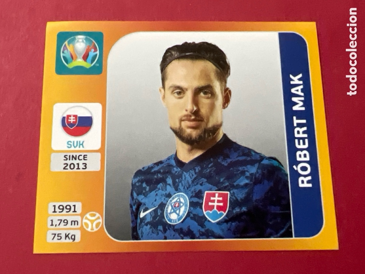Cartes &agrave; collectionner de Football: E1754. Robert Mak n&deg;509 Tournament Edition Euro 2020 Eslovaquia