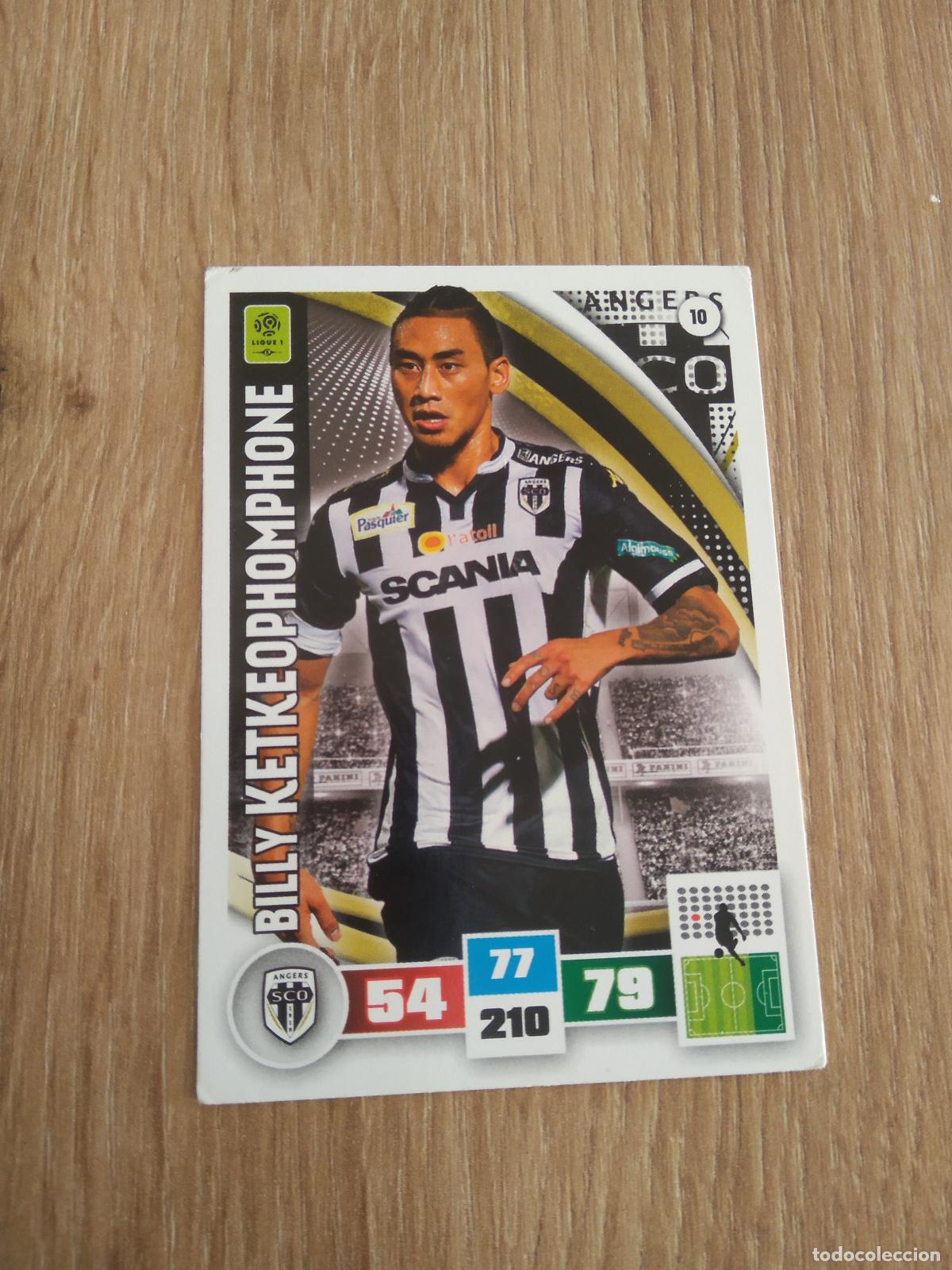 Cromos de F&uacute;tbol: 10 KETKEOPHOMPHONE ANGERS CROMO FUTBOL PANINI LIGA FRANCIA 2016-2017 FOOT LIGUE 1 ADRENALYN 16-17