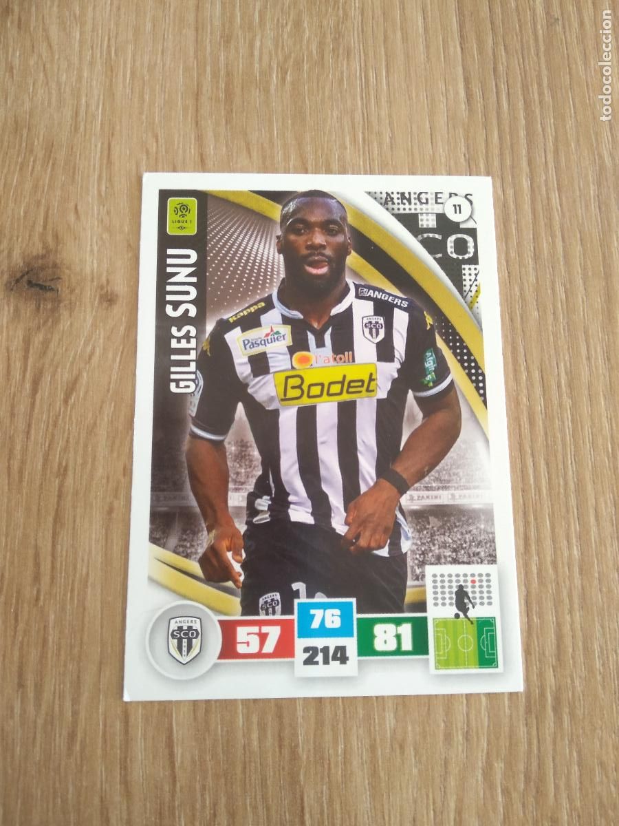 Cromos de F&uacute;tbol: 11 GILLES SUNU ANGERS CROMO FUTBOL PANINI LIGA FRANCIA 2016-2017 FOOT LIGUE 1 ADRENALYN 16-17