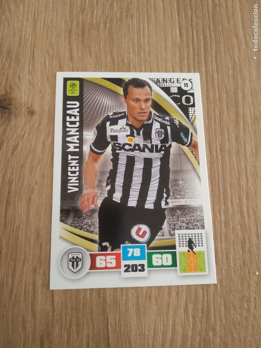 Football Stickers: 15 VINCENT MANCEAU ANGERS CROMO FUTBOL PANINI LIGA FRANCIA 2016-2017 FOOT LIGUE 1 ADRENALYN 16-17
