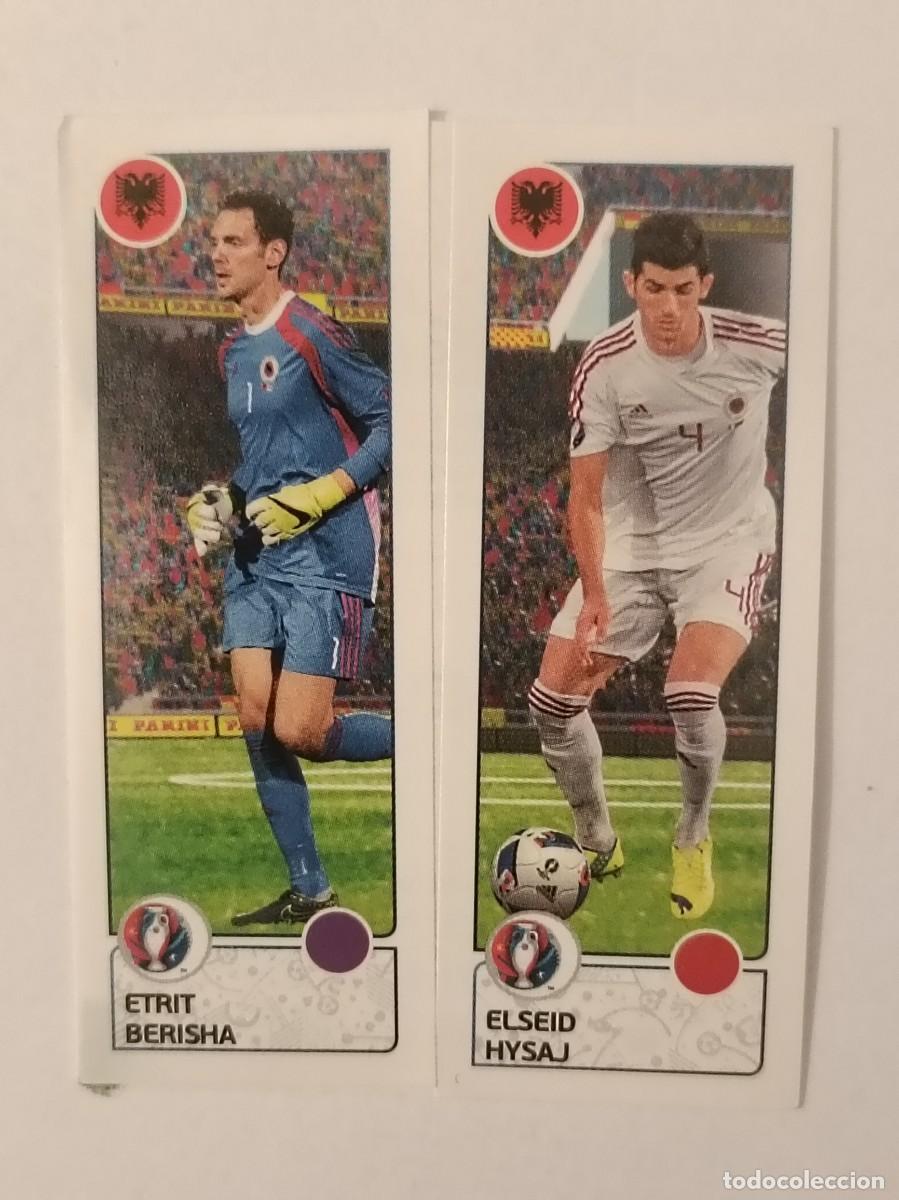 Football Stickers: #90 BERISHA-HYSAJ (ALBANIA) EURO FRANCIA 2016 PANINI