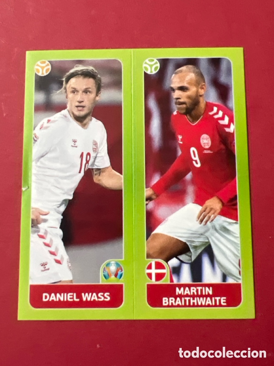 Football Stickers: E1738. UEFA EURO 2020 N&ordm; 154A 154B 154 A 154 B DANIEL WASS / BRAITHWAITE DINAMARCA CROMO EUROCOPA