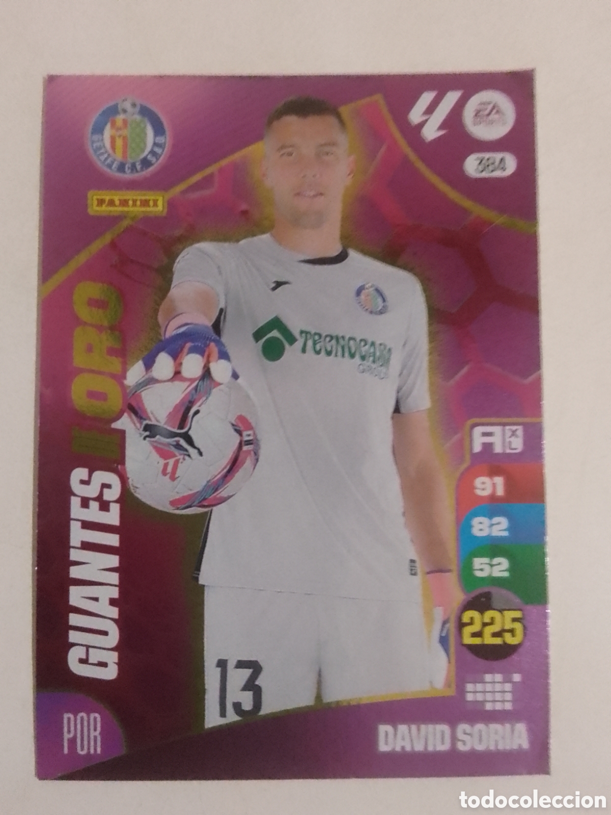 Football Stickers: Adrenalyn XL 2024-25 n&deg; 304 David Soria &bull; Getafe. GUANTES DE ORO.