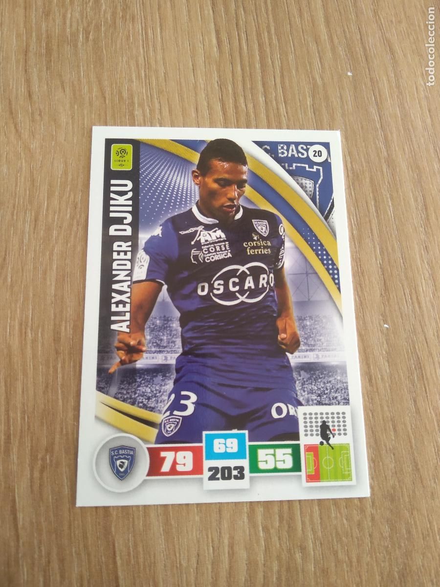 Cromos de F&uacute;tbol: 20 ALEXANDER DJIKU BASTIA CROMO FUTBOL PANINI LIGA FRANCIA 2016-2017 FOOT LIGUE 1 ADRENALYN 16-17