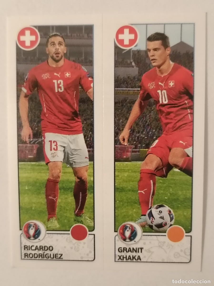 Football Stickers: #98 RODRIGUEZ-XHAKA (SUIZA) EURO FRANCIA 2016 PANINI