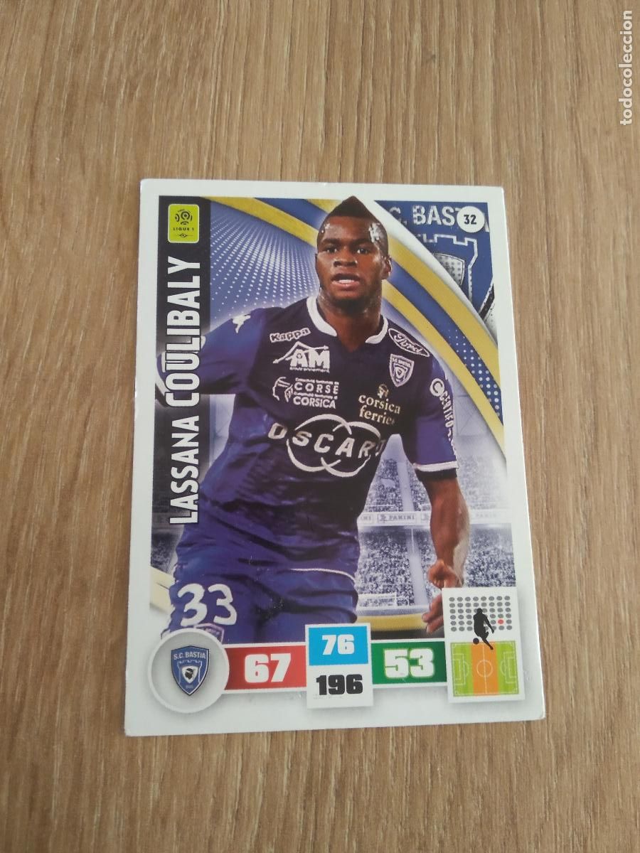 Football Stickers: 32 LASSANA COULIBALY BASTIA CROMO FUTBOL PANINI LIGA FRANCIA 2016-2017 FOOT LIGUE 1 ADRENALYN 16-17
