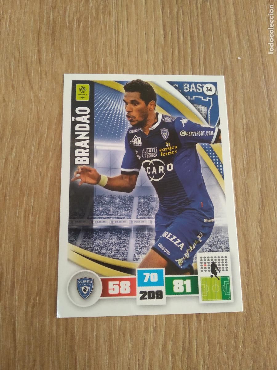 Football Stickers: 34 BRANDAO BASTIA CROMO FUTBOL PANINI LIGA FRANCIA 2016-2017 FOOT LIGUE 1 ADRENALYN 16-17