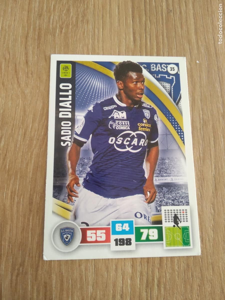 Cromos de F&uacute;tbol: 35 SADIO DIALLO BASTIA CROMO FUTBOL PANINI LIGA FRANCIA 2016-2017 FOOT LIGUE 1 ADRENALYN 16-17