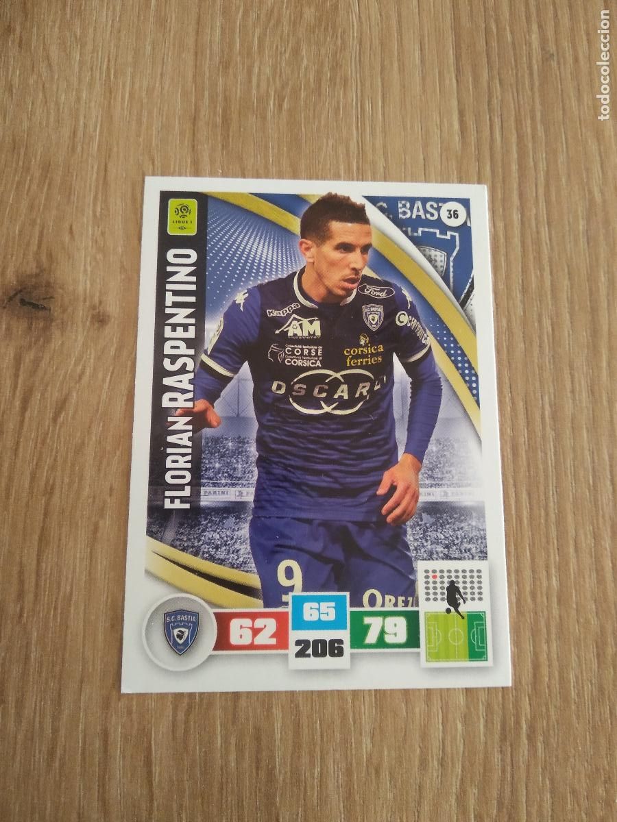 Cromos de F&uacute;tbol: 36 FLORIAN RASPENTINO BASTIA CROMO FUTBOL PANINI LIGA FRANCIA 2016-2017 FOOT LIGUE 1 ADRENALYN 16-17