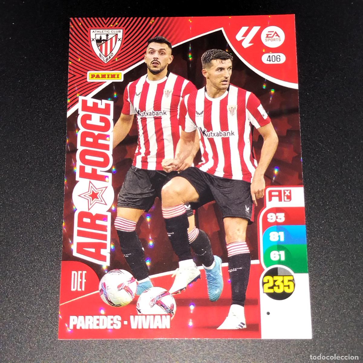 Cromos de F&uacute;tbol: 406 PAREDES VIVIAN AIR FORCE ATHLETIC BILBAO ADRENALYN XL LALIGA CARD 2024 2025 24 25 PANINI