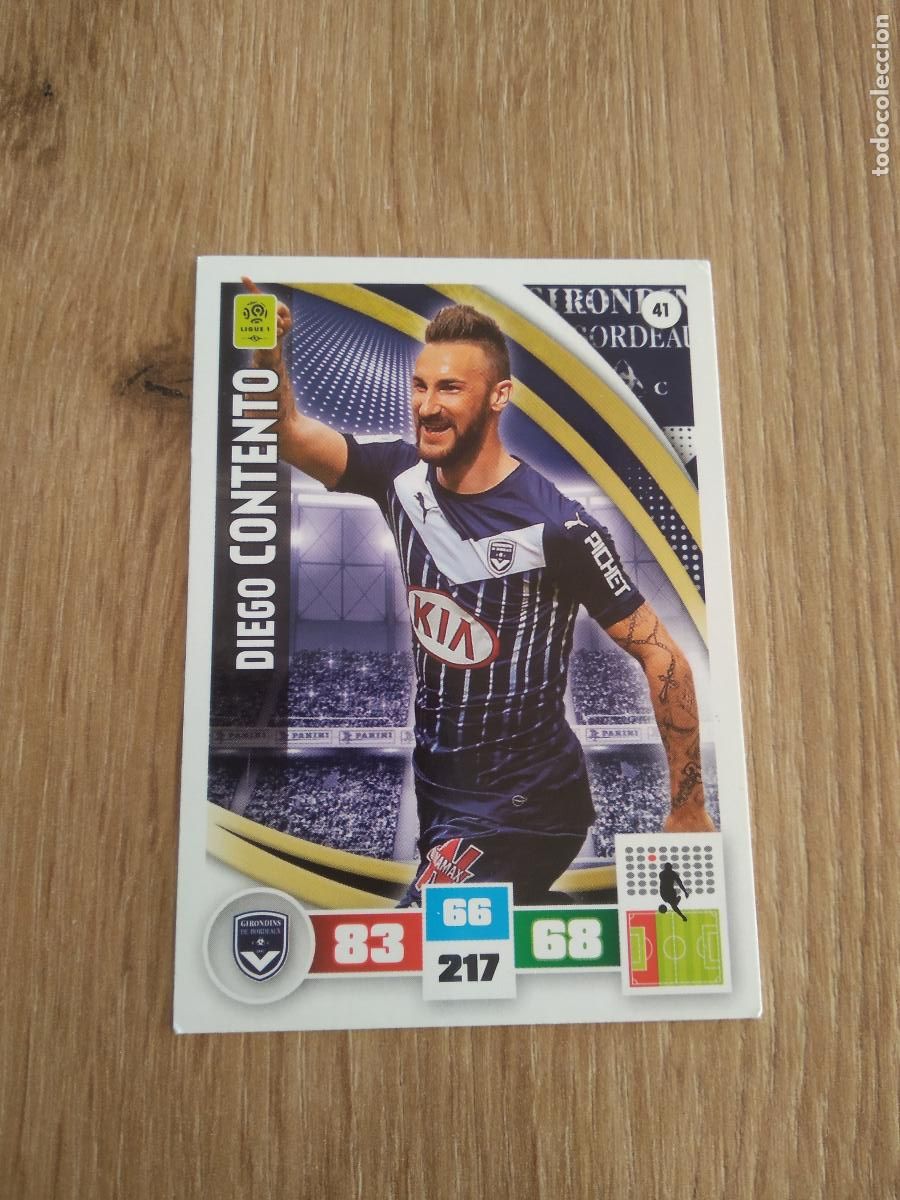Cromos de F&uacute;tbol: 41 DIEGO CONTENTO GIRONDINS CROMO FUTBOL PANINI LIGA FRANCIA 2016-2017 FOOT LIGUE 1 ADRENALYN 16-17