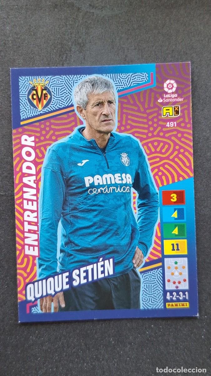 Cromos de F&uacute;tbol: L1 QUIQUE SETIEN VILLARREAL C. F. ENTRENADOR ADRENALYN XL LIGA 2022/2023 22 23 PANINI