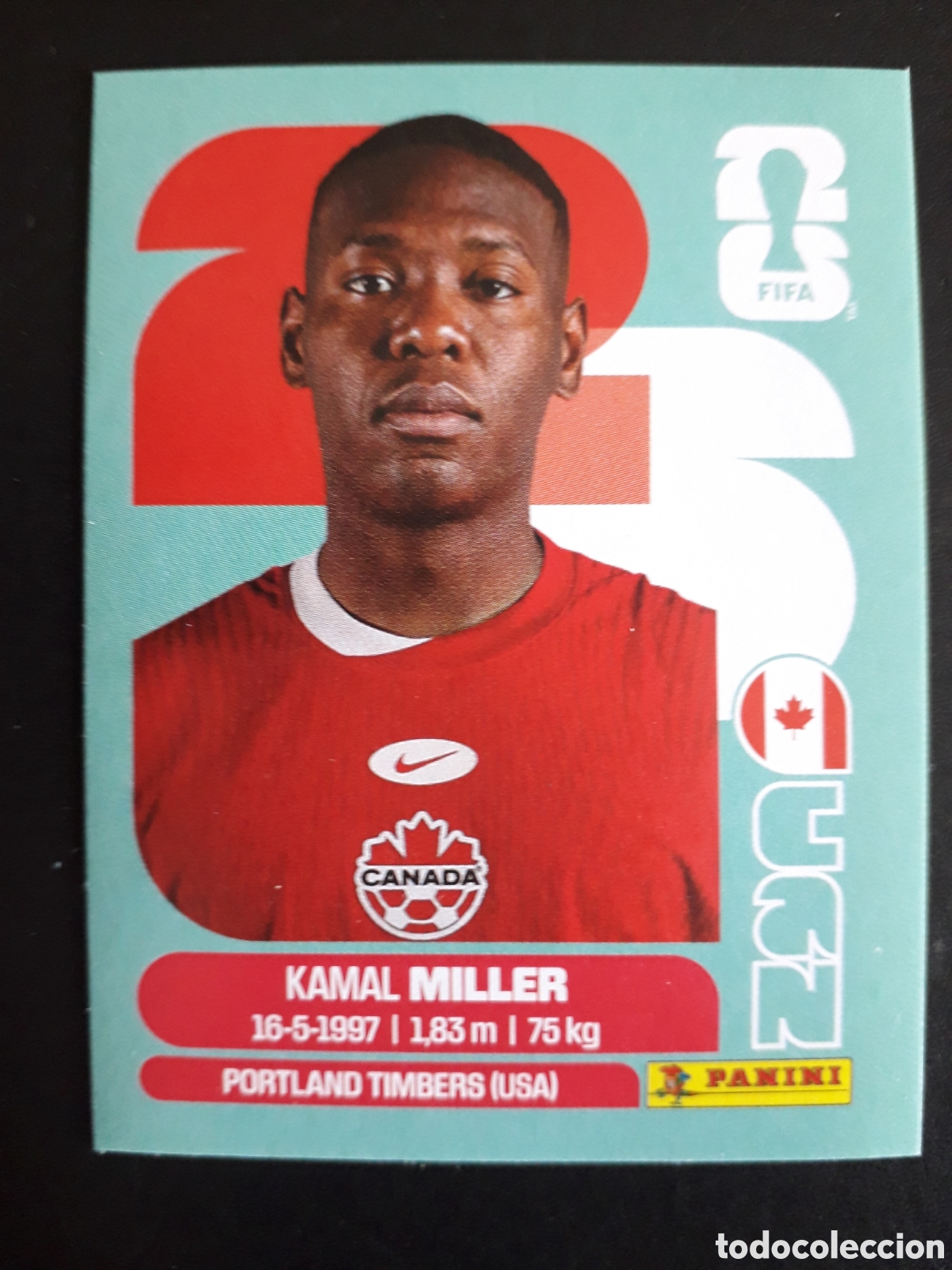 Cromos de Futebol: MILLER CANAD&Aacute; CAN 9 MUNDIAL F&Uacute;TBOL 2026 FIFA WORLD CUP PANINI SIN PEGAR PEDIDO M&Iacute;NIMO 3&euro;