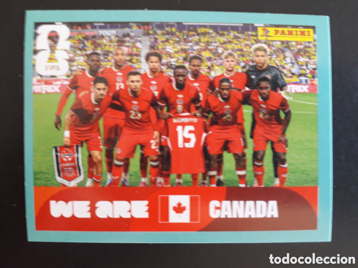 Cromos de F&uacute;tbol: EQUIPO CANAD&Aacute; CAN 13 MUNDIAL F&Uacute;TBOL 2026 FIFA WORLD CUP PANINI SIN PEGAR PEDIDO M&Iacute;NIMO 3&euro;