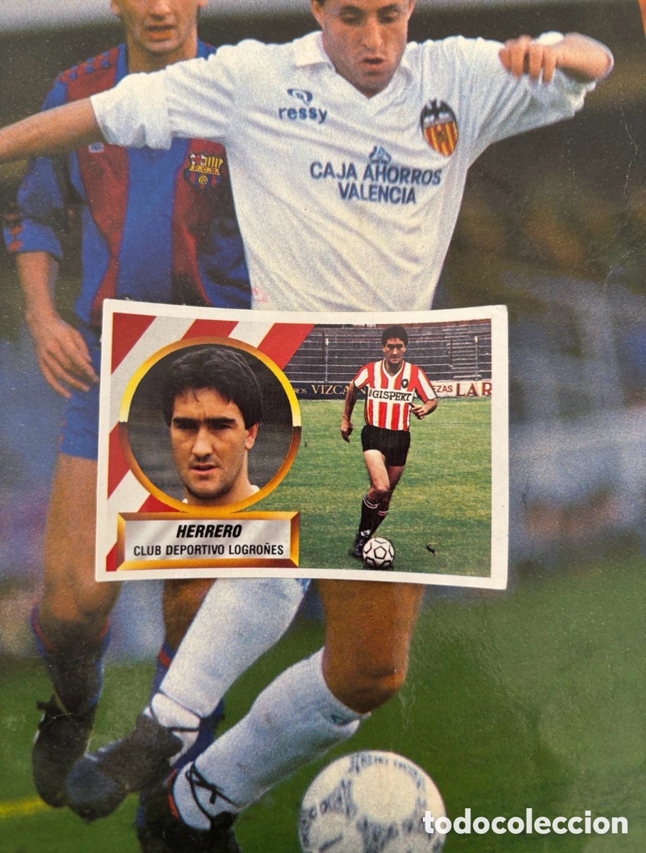 Cartes &agrave; collectionner de Football: HERRERO COLOCA LOGRO&Ntilde;&Eacute;S LIGA ESTE 88 89 DESPEGADO 1988 1989