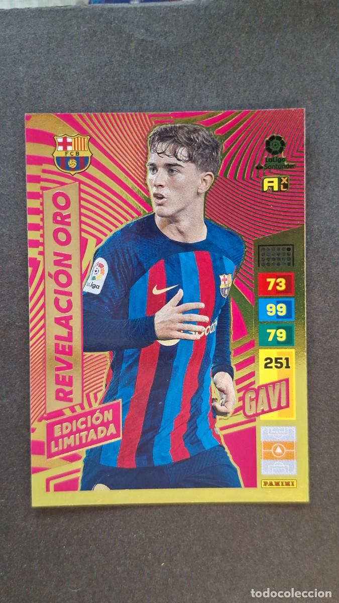 Cromos de F&uacute;tbol: L1 GAVI F. C. BARCELONA REVELACION ORO EDICION LIMITADA ADRENALYN XL LIGA 2022/2023 22 23 PANINI