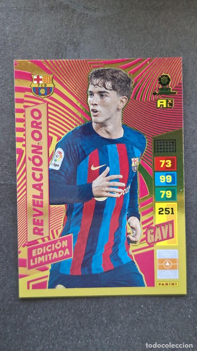 Cromos de F&uacute;tbol: L1 GAVI F. C. BARCELONA REVELACION ORO EDICION LIMITADA ADRENALYN XL LIGA 2022/2023 22 23 PANINI
