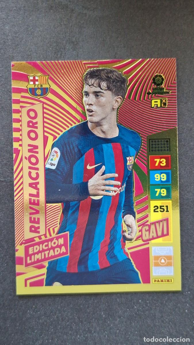 Cromos de F&uacute;tbol: L1 GAVI F. C. BARCELONA REVELACION ORO EDICION LIMITADA ADRENALYN XL LIGA 2022/2023 22 23 PANINI