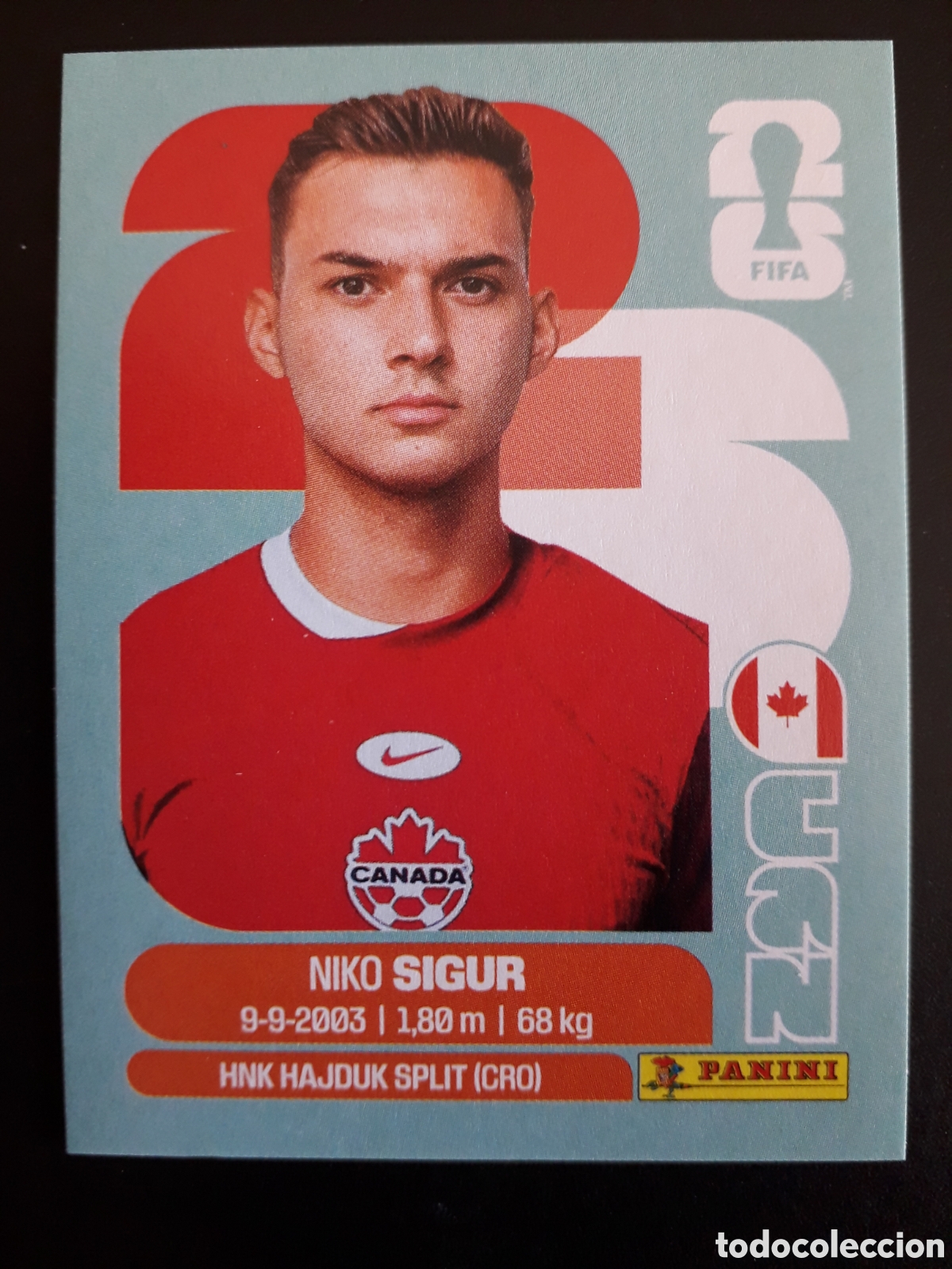 Cromos de F&uacute;tbol: SIGUR CANAD&Aacute; CAN 16 MUNDIAL F&Uacute;TBOL 2026 FIFA WORLD CUP PANINI SIN PEGAR PEDIDO M&Iacute;NIMO 3&euro;