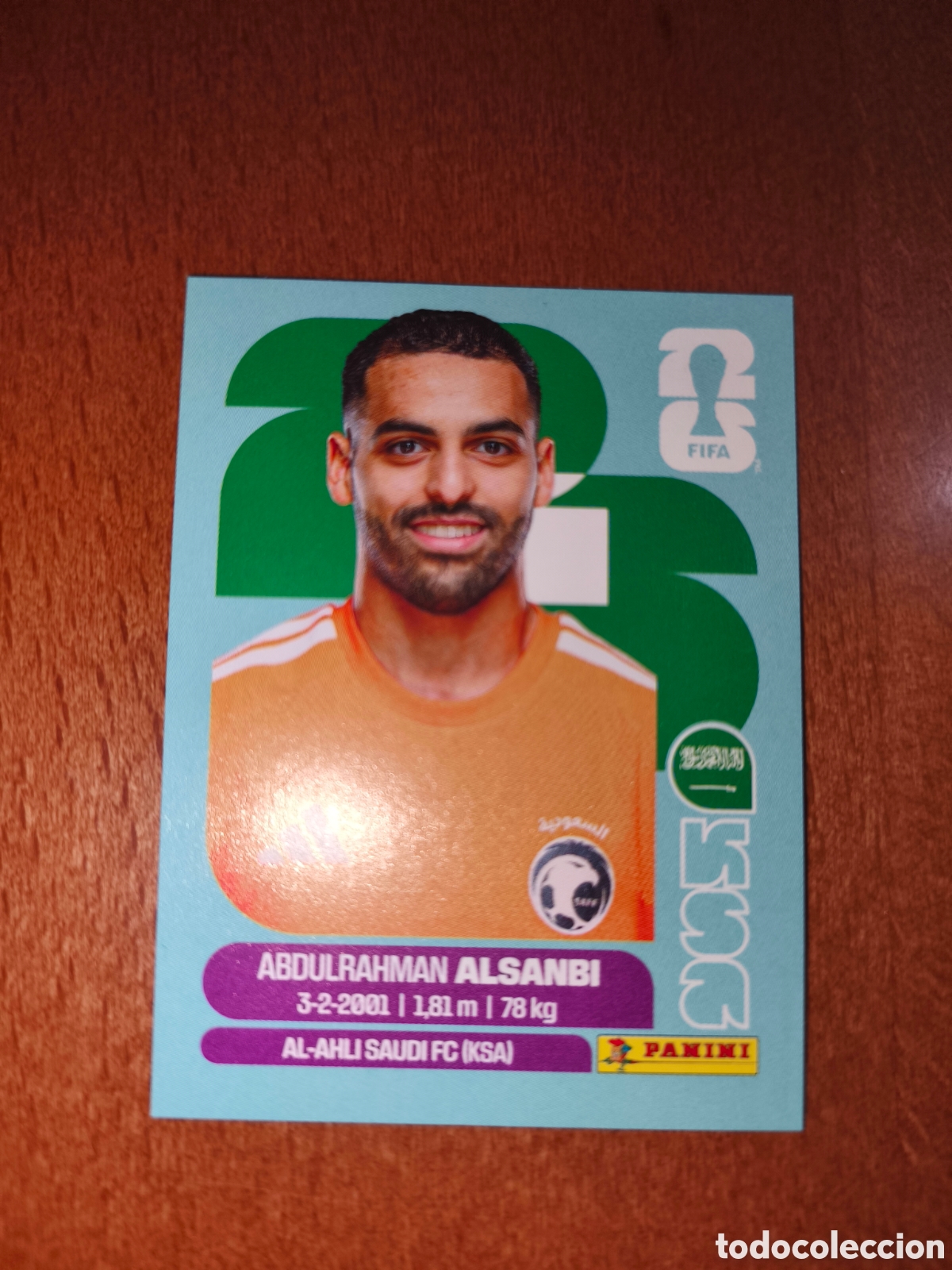 Cromos de F&uacute;tbol: KSA3 Abdulrahman Alsanbi Fifa World Cup 2026 Arabia Saud&iacute;