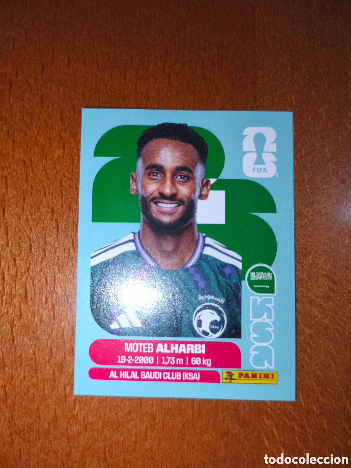 Cromos de F&uacute;tbol: KSA7 Moteb Alharbi Fifa World Cup 2026 Arabia Saud&iacute;
