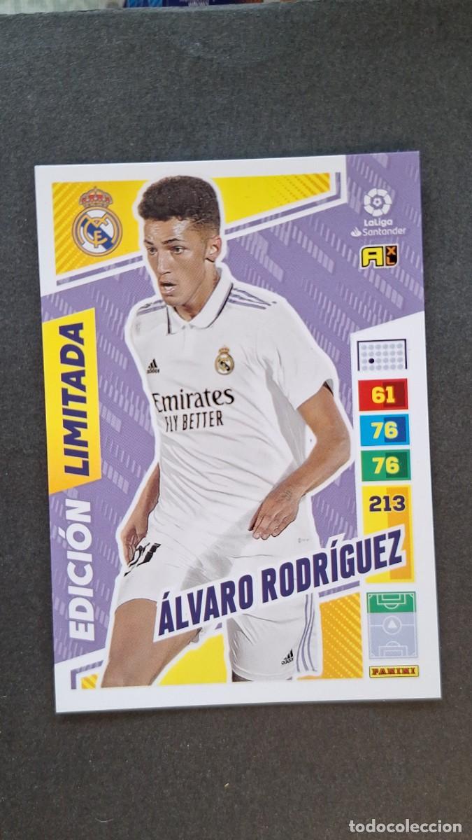 Cromos de F&uacute;tbol: L1 ALVARO RODRIGUEZ REAL MADRID EDICION LIMITADA ADRENALYN XL LIGA 2022/2023 22 23 PANINI