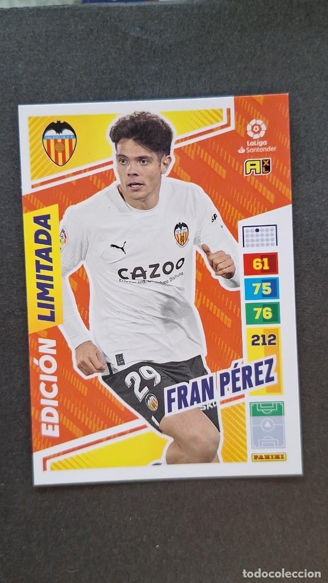 Figurine di Calcio: L1 FRAN PEREZ VALENCIA C. F. EDICION LIMITADA ADRENALYN XL LIGA 2022/2023 22 23 PANINI