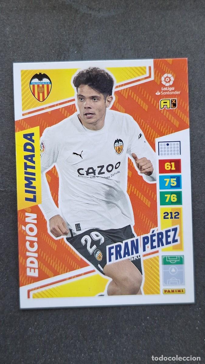 Figurine di Calcio: L1 FRAN PEREZ VALENCIA C. F. EDICION LIMITADA ADRENALYN XL LIGA 2022/2023 22 23 PANINI