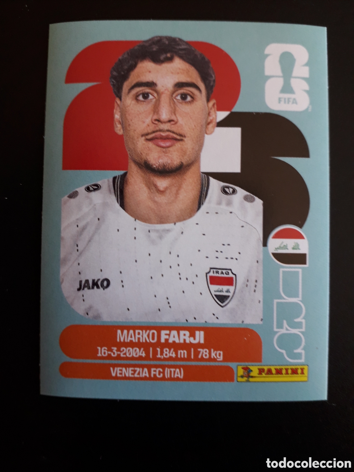 Cromos de F&uacute;tbol: FARJI IRAQ IRQ 16 MUNDIAL F&Uacute;TBOL 2026 FIFA WORLD CUP PANINI SIN PEGAR PEDIDO M&Iacute;NIMO 3&euro;