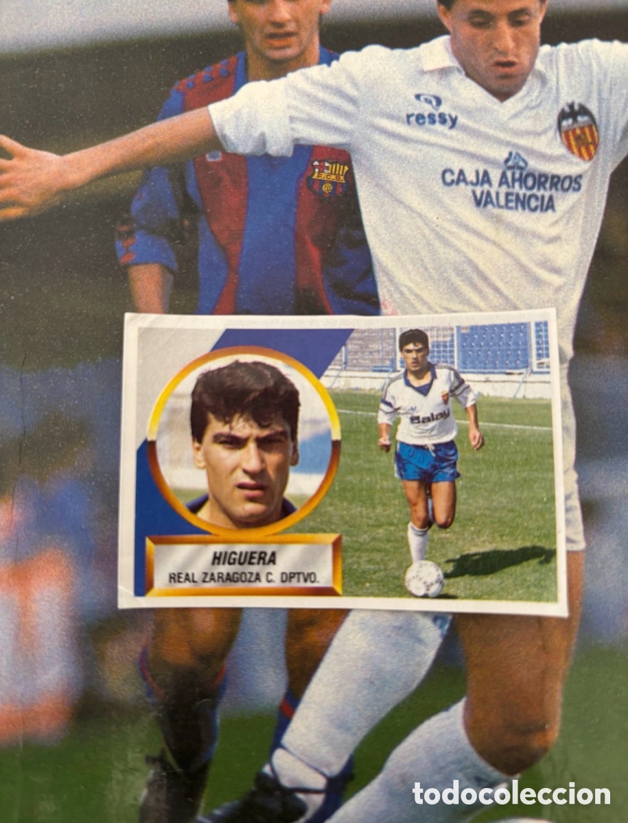 Cartes &agrave; collectionner de Football: HIGUERA ZARAGOZA LIGA ESTE 88 89 DESPEGADO 1988 1889