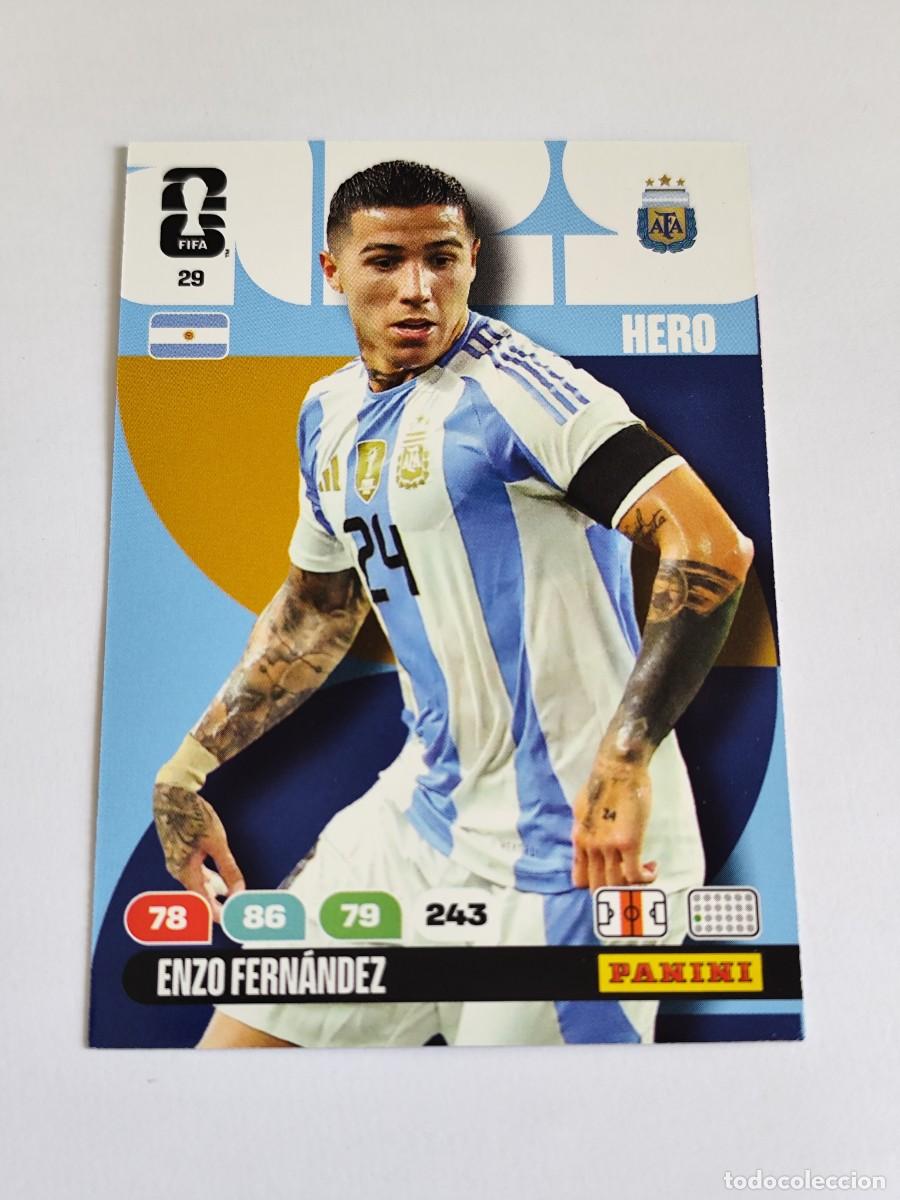 Cromos de F&uacute;tbol: FIFA WORLD CUP 2026 PANINI ADRENALYN XL 29 ENZO FERNANDEZ - HERO ARGENTINA