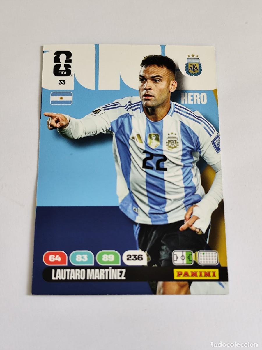Cromos de F&uacute;tbol: FIFA WORLD CUP 2026 PANINI ADRENALYN XL 33 LAUTARO MARTINEZ - HERO ARGENTINA