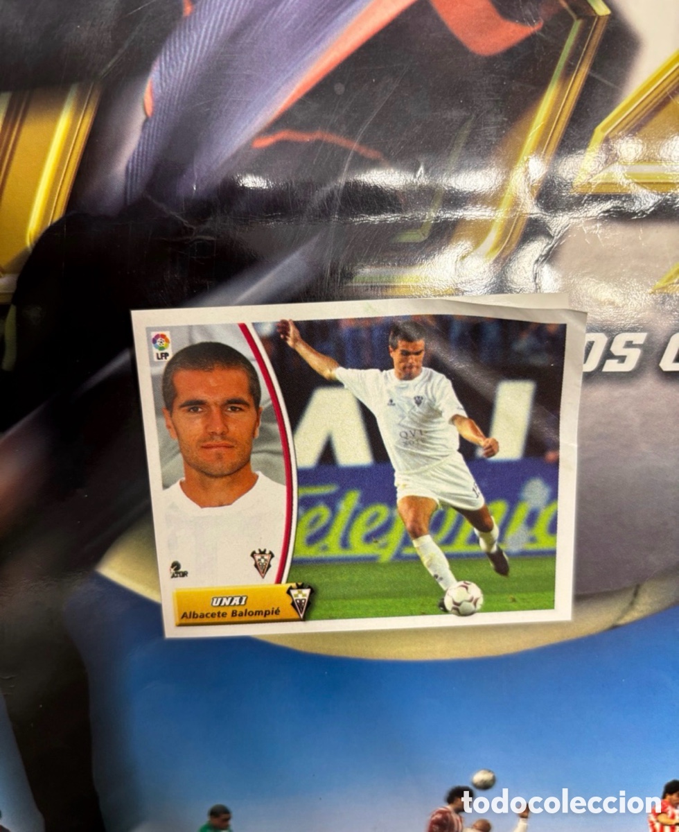 Football Stickers: UNAI COLOCA ALBACETE LIGA ESTE 03 04 VENTANILLA CON TODA LA TRASERA 2003 2004
