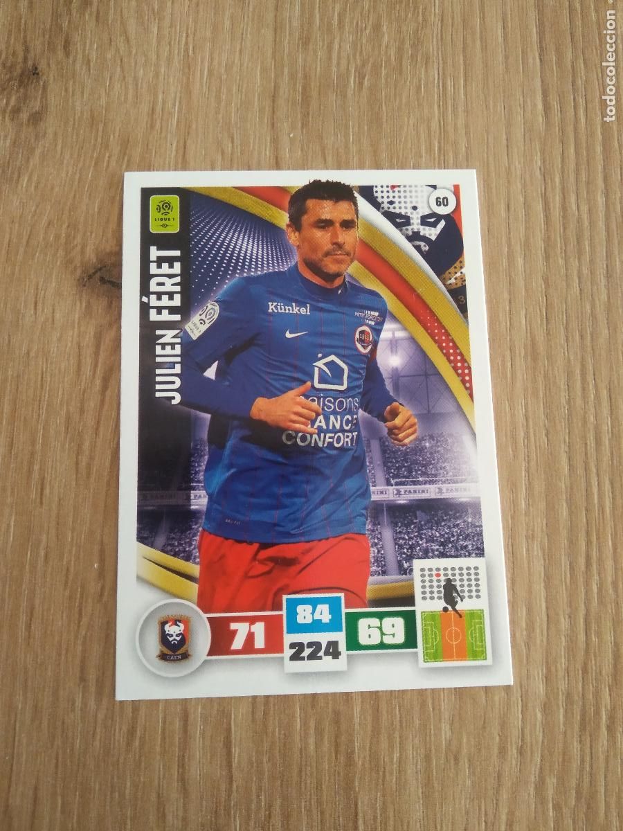 Cromos de F&uacute;tbol: 60 JULIEN FERET CAEN CROMO FUTBOL PANINI LIGA FRANCIA 2016-2017 FOOT LIGUE 1 ADRENALYN 16-17