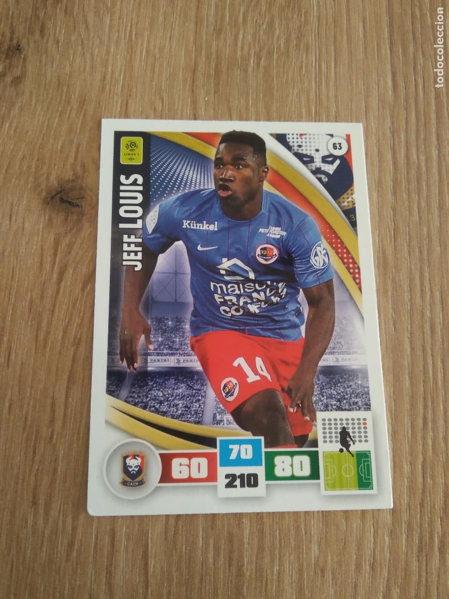 Cromos de F&uacute;tbol: 63 JEFF LOUIS CAEN CROMO FUTBOL PANINI LIGA FRANCIA 2016-2017 FOOT LIGUE 1 ADRENALYN 16-17