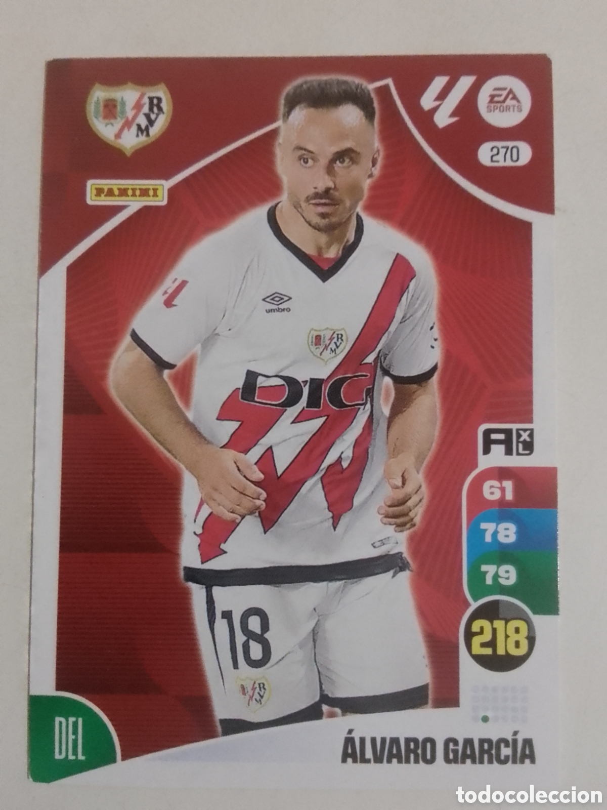 Cromos de F&uacute;tbol: Adrenalyn XL 2024-25 n&deg; 270 &Aacute;lvaro Garc&iacute;a &bull; Rayo Vallecano.