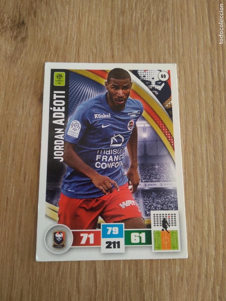 Cromos de F&uacute;tbol: 69 JORDAN ADEOTI CAEN CROMO FUTBOL PANINI LIGA FRANCIA 2016-2017 FOOT LIGUE 1 ADRENALYN 16-17